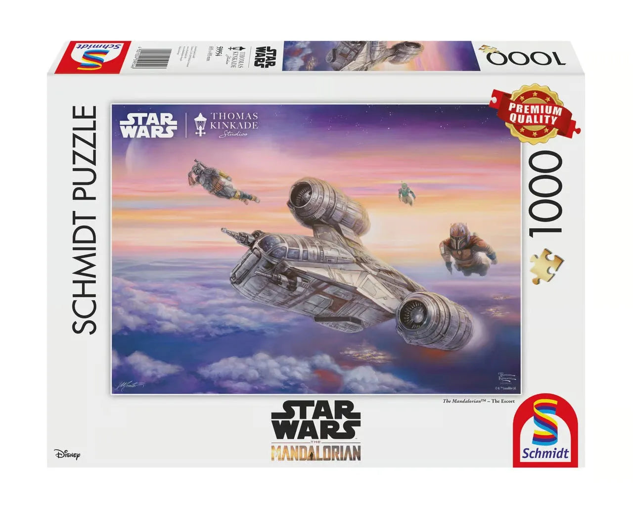 Pusle "The Mandalorian - The Escort" 1000 tk-w008 WHSX Jigsaw Puzzles-Brain Games OÜ