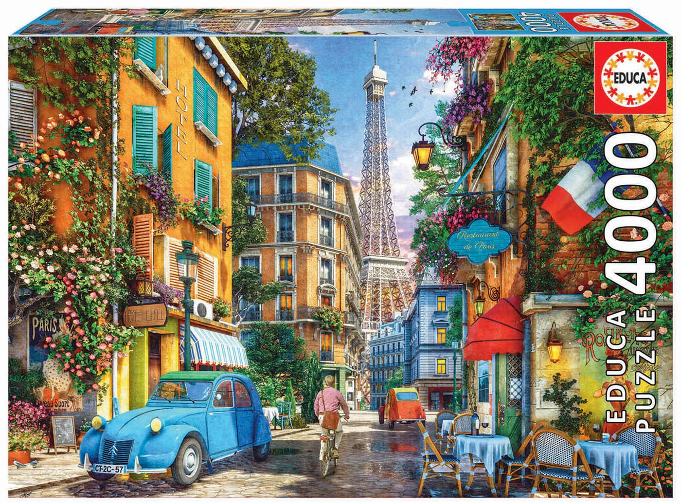 Pusle "The Old Streets of Paris" 4000 tk-w008 WHSX Jigsaw Puzzles-Brain Games OÜ