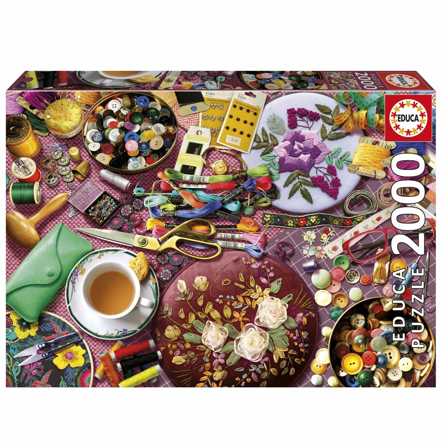 Pusle "The sewing table" 2000 tk-w008 WHSX Jigsaw Puzzles-Brain Games OÜ