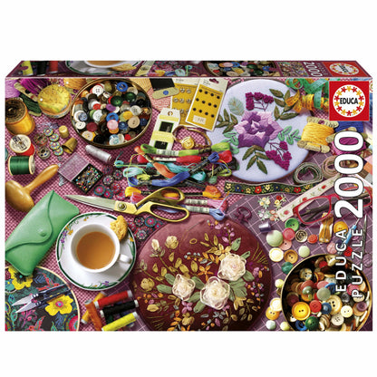 Pusle "The sewing table" 2000 tk-w008 WHSX Jigsaw Puzzles-Brain Games OÜ