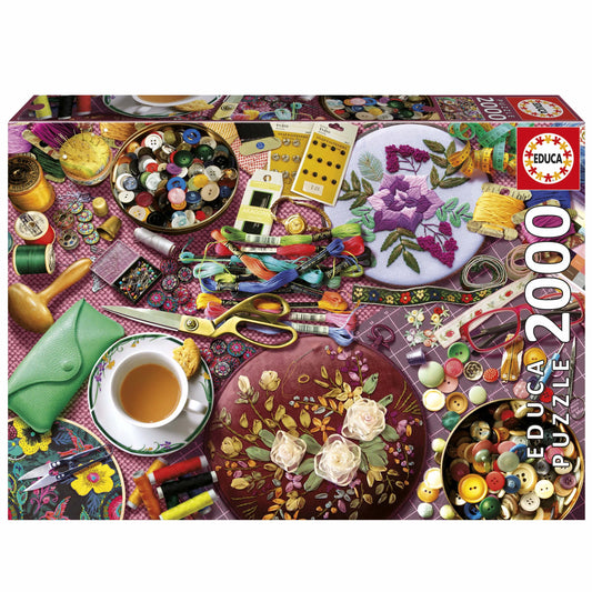Pusle "The sewing table" 2000 tk-w008 WHSX Jigsaw Puzzles-Brain Games OÜ
