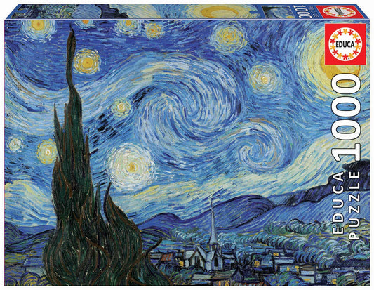 Pusle "The Starry Night, Vincent Van Gogh" 1000 tk-w008 WHSX Jigsaw Puzzles-Brain Games OÜ