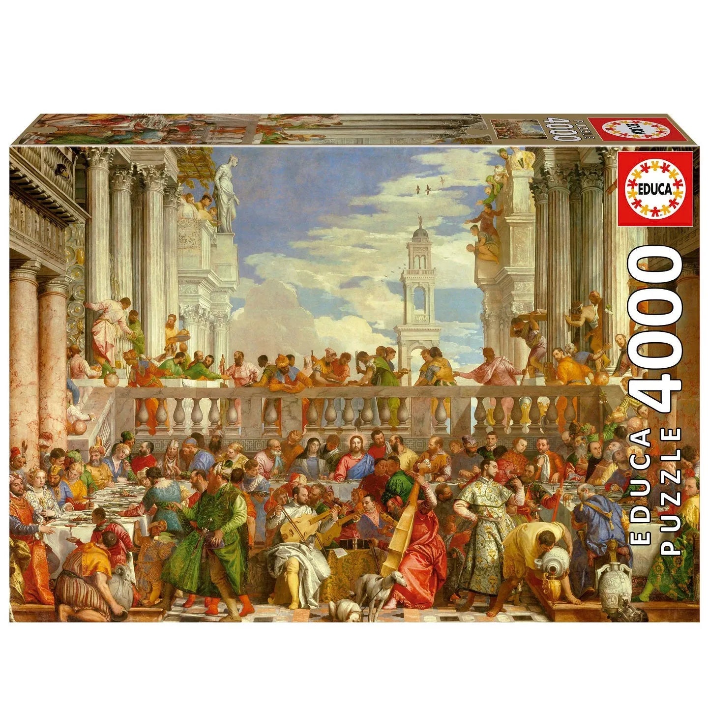Pusle "The Wedding At Cana, Paolo Veronese" 4000 tk-w008 WHSX Jigsaw Puzzles-Brain Games OÜ