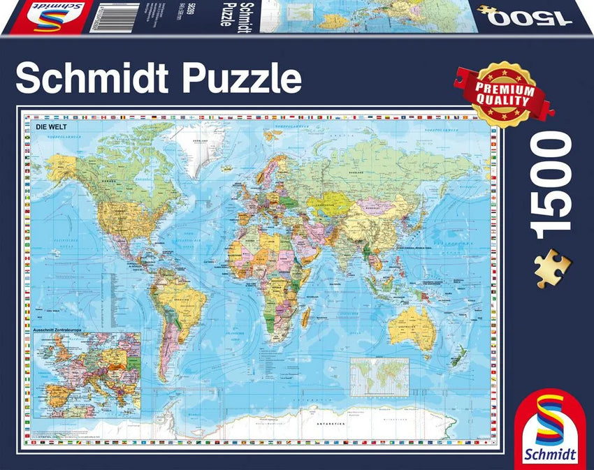Pusle "The World" 1500 tk-w008 WHSX Jigsaw Puzzles-Brain Games OÜ