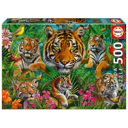 Pusle "Tiger jungle" 500 tk-w008 WHSX Jigsaw Puzzles-Brain Games OÜ