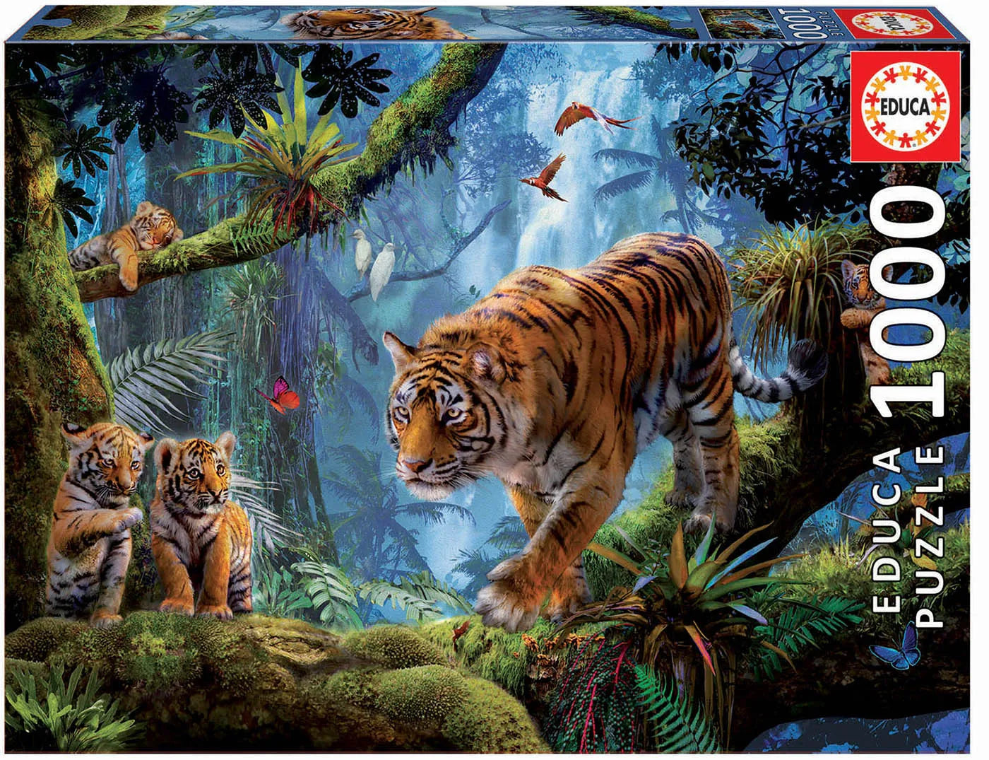 Pusle "Tigers in the tree" 1000 tk-w008 WHSX Jigsaw Puzzles-Brain Games OÜ