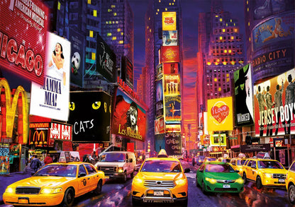 Pusle "Times Square New York, Neon" 1000 tk-w008 WHSX Jigsaw Puzzles-Brain Games OÜ