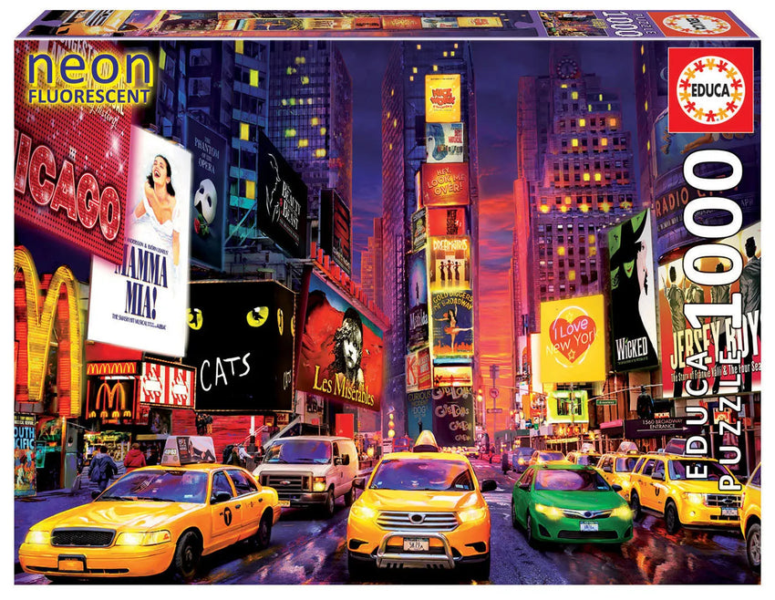 Pusle "Times Square New York, Neon" 1000 tk-w008 WHSX Jigsaw Puzzles-Brain Games OÜ