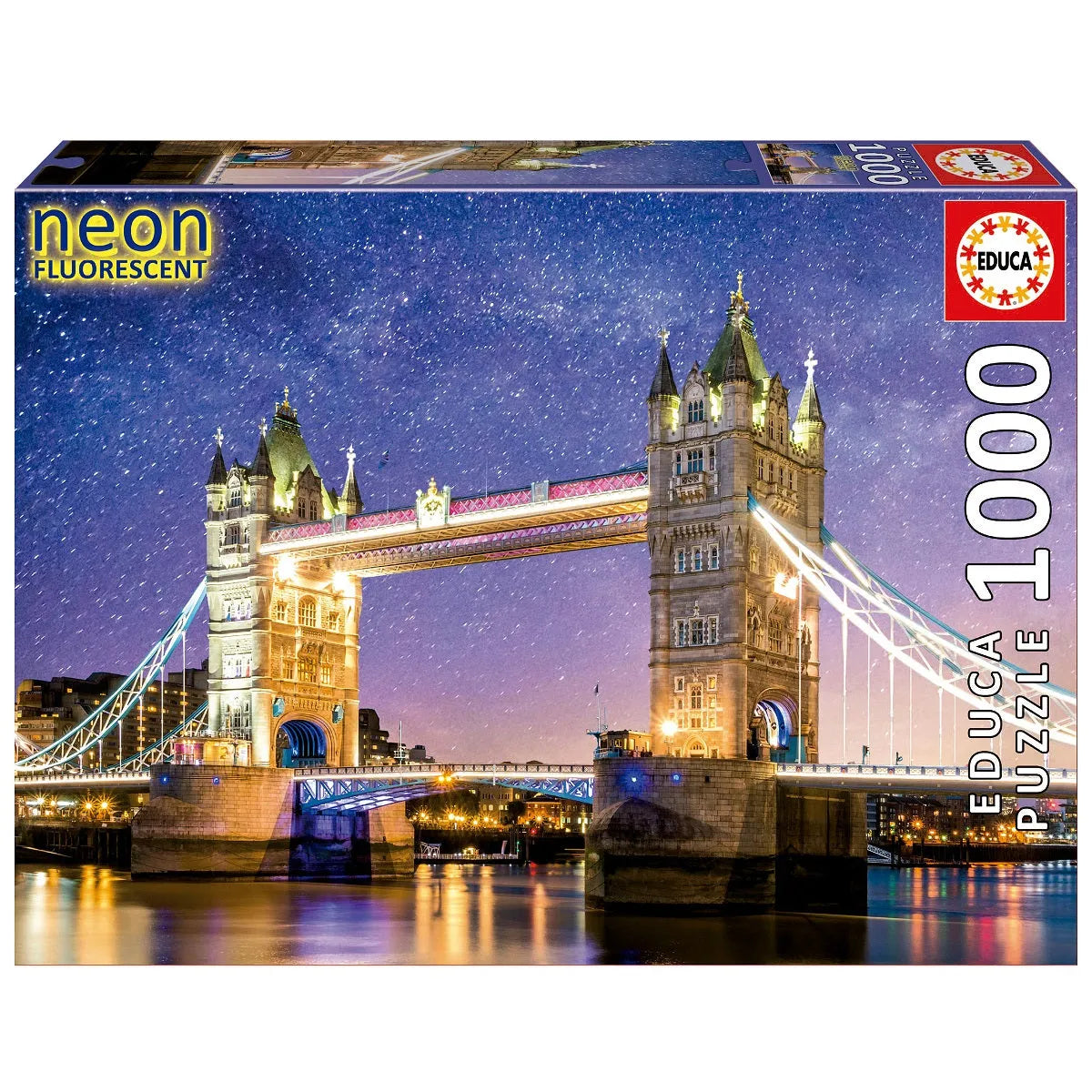 Pusle "Tower Bridge, London, Neon" 1000 tk-w008 WHSX Jigsaw Puzzles-Brain Games OÜ