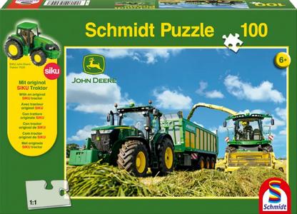 Pusle: Tractor 7310R and 8600i forage harvester, 100-w008 WHSX Jigsaw Puzzles-Brain Games OÜ