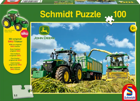 Pusle: Tractor 7310R and 8600i forage harvester, 100-w008 WHSX Jigsaw Puzzles-Brain Games OÜ