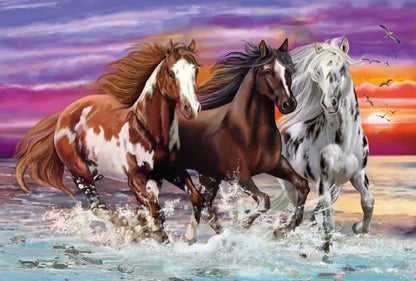 Pusle "Trio of wild horses" 200 tk-w008 WHSX Jigsaw Puzzles-Brain Games OÜ