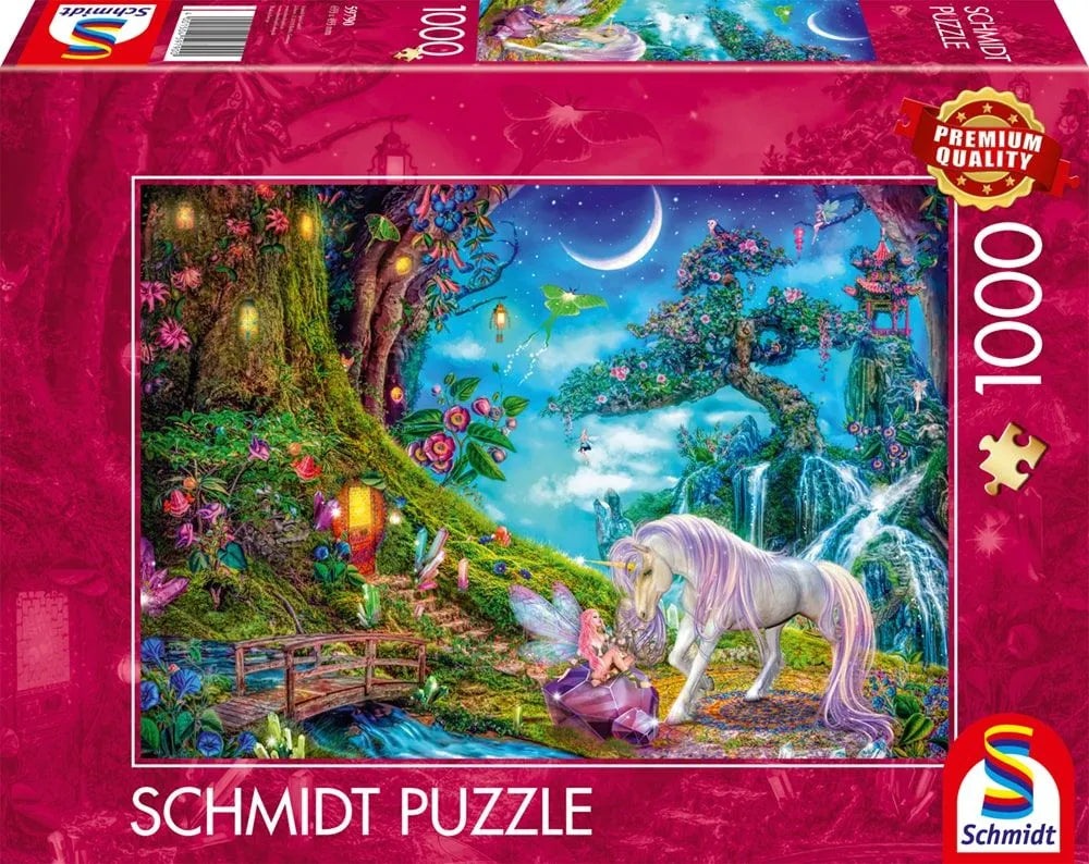 Pusle "Unicorn and elf among the tall timbers" 1000 tk-w008 WHSX Jigsaw Puzzles-Brain Games OÜ