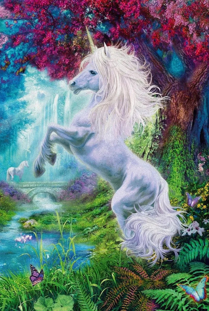 Pusle "Unicorn in the enchanted garden" 60 tk-w008 WHSX Jigsaw Puzzles-Brain Games OÜ