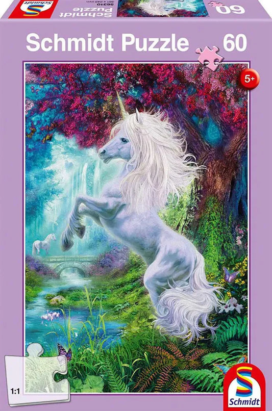 Pusle "Unicorn in the enchanted garden" 60 tk-w008 WHSX Jigsaw Puzzles-Brain Games OÜ