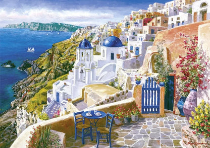 Pusle "View from Santorin" 1000 tk-w008 WHSX Jigsaw Puzzles-Brain Games OÜ