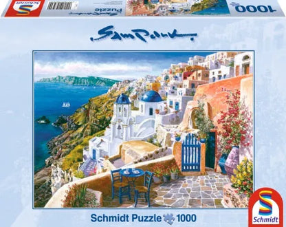 Pusle "View from Santorin" 1000 tk-w008 WHSX Jigsaw Puzzles-Brain Games OÜ