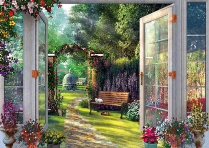 Pusle "View of the Enchanted Garden" 1000 tk-w008 WHSX Jigsaw Puzzles-Brain Games OÜ