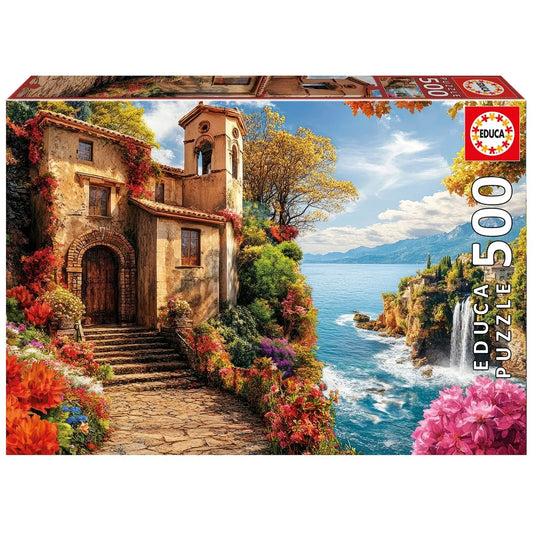 Pusle "Villa by the Sea" 500 tk-w008 WHSX Jigsaw Puzzles-Brain Games OÜ