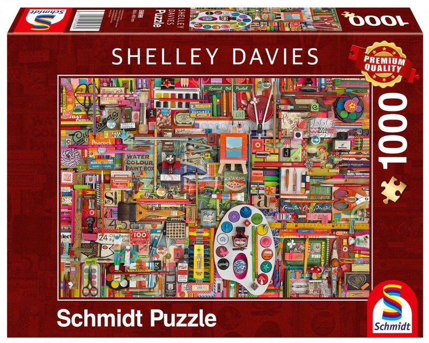 Pusle "Vintage artist's materials" 1000 tk-w008 WHSX Jigsaw Puzzles-Brain Games OÜ