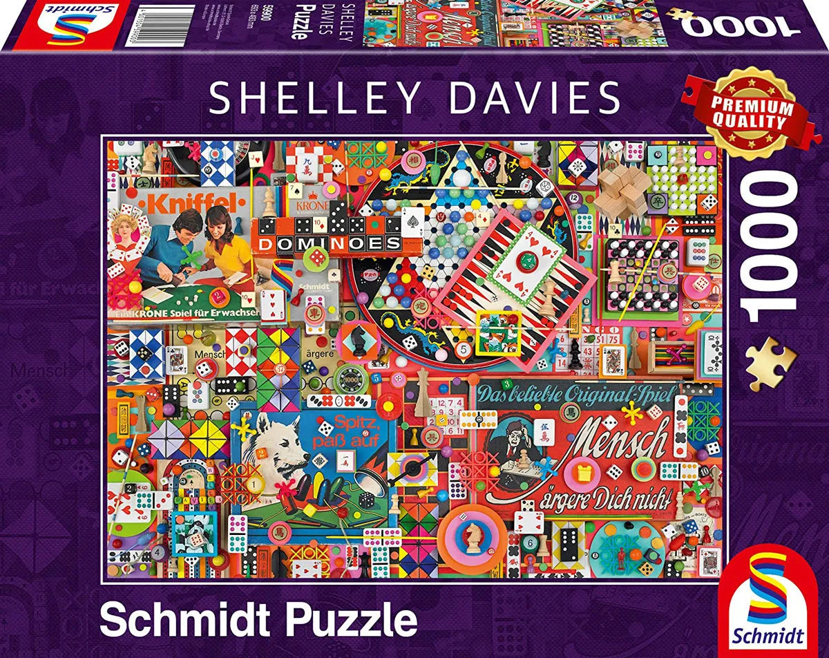 Pusle "Vintage board games" 1000 tk-w008 WHSX Jigsaw Puzzles-Brain Games OÜ
