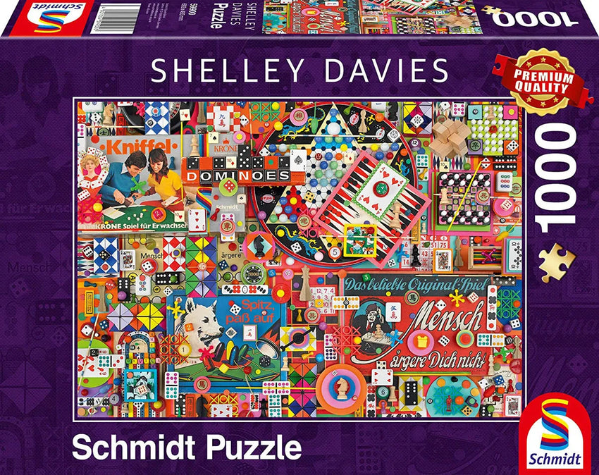 Pusle "Vintage board games" 1000 tk-w008 WHSX Jigsaw Puzzles-Brain Games OÜ