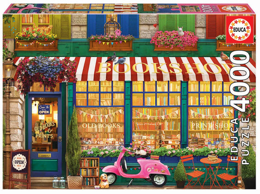 Pusle "Vintage Bookshop" 4000 tk-w008 WHSX Jigsaw Puzzles-Brain Games OÜ