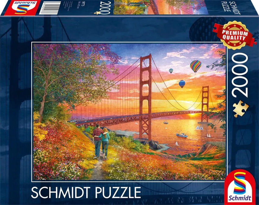 Pusle "Walking to the Golden Gate Bridge" 2000 tk-w008 WHSX Jigsaw Puzzles-Brain Games OÜ