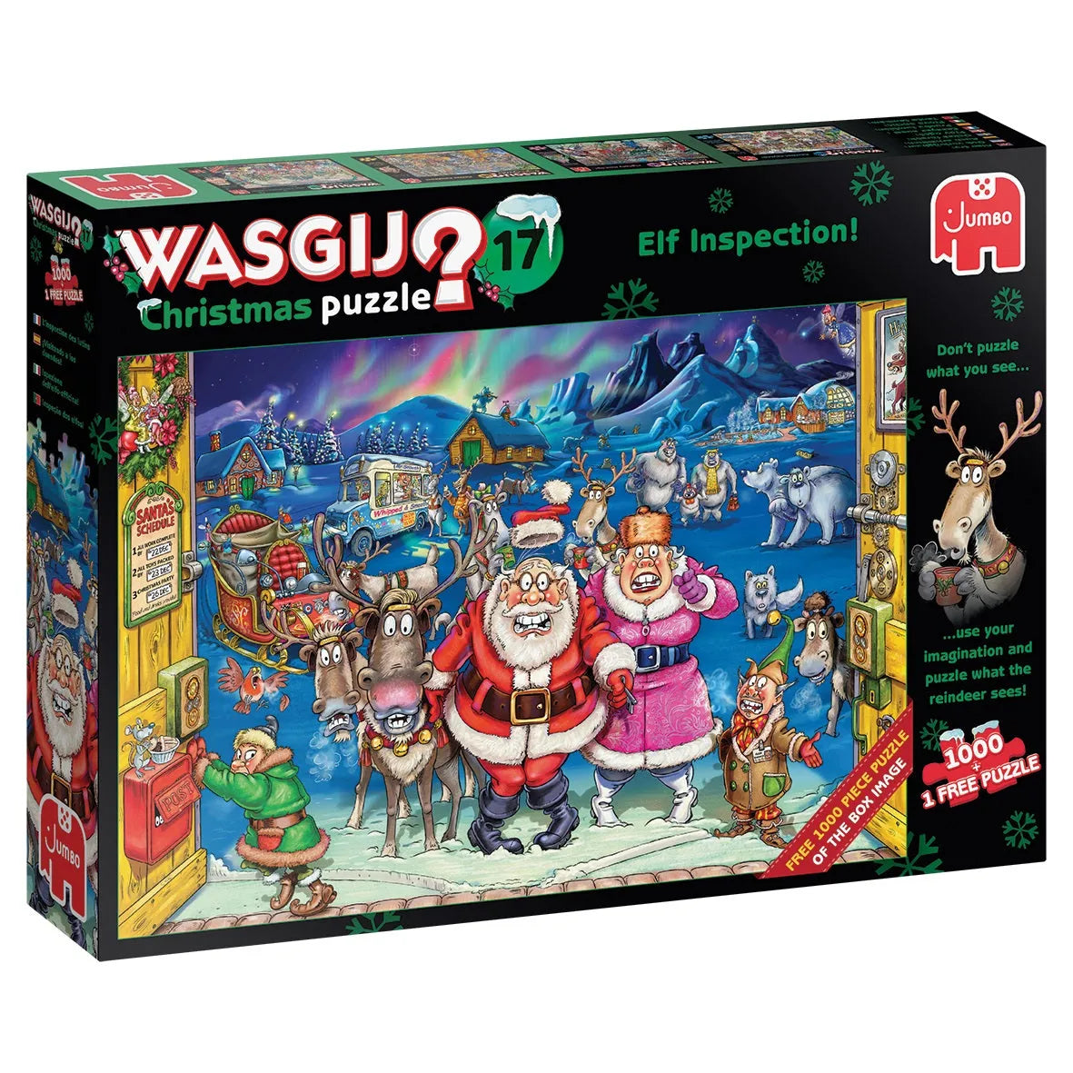 Pusle "Wasgij Christmas 17 Elf Inspection" 2x1000 tk-108 Jigsaw Puzzles-Brain Games OÜ