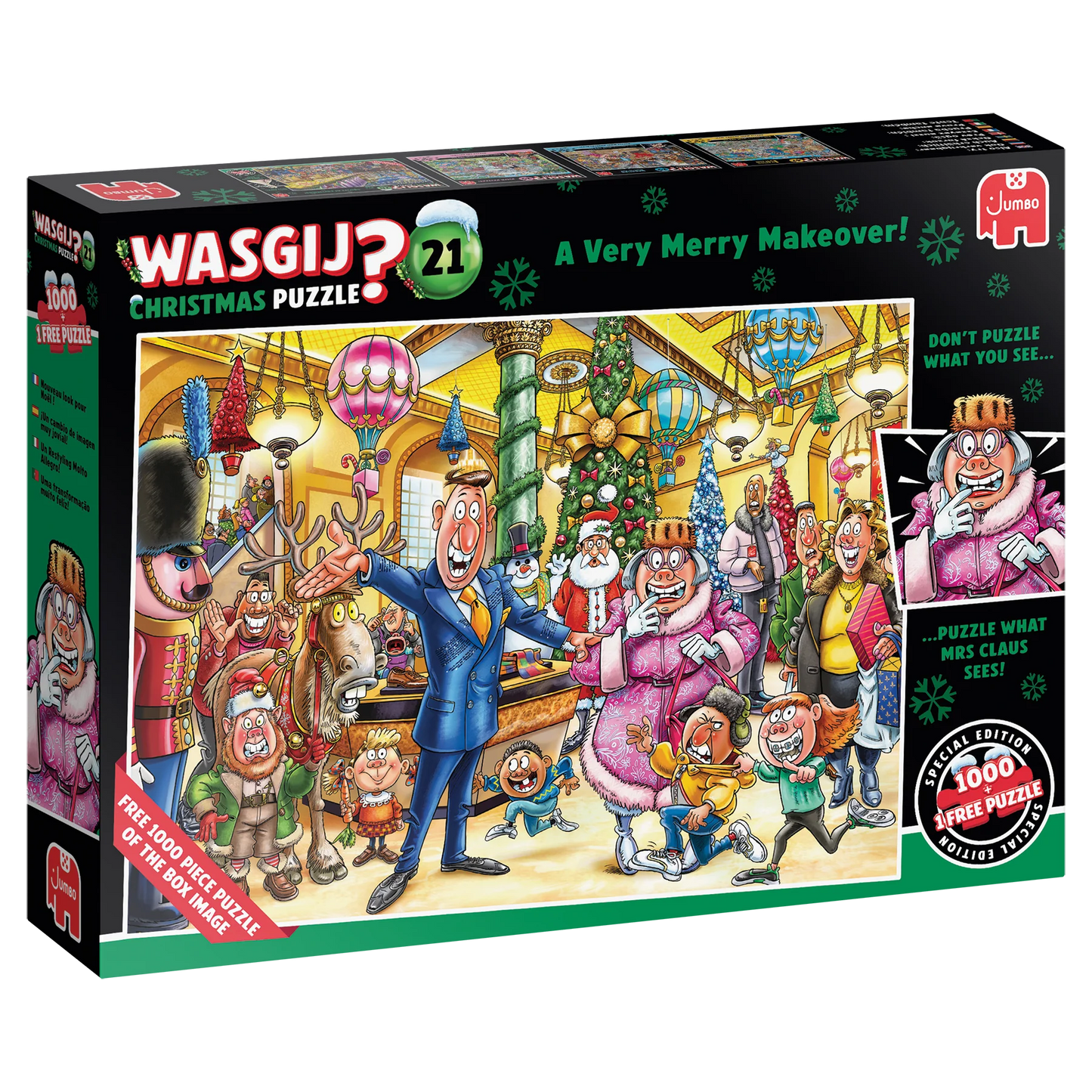 Pusle "Wasgij Christmas 21 - A Very Merry Makeover!" 2x 1000 tk