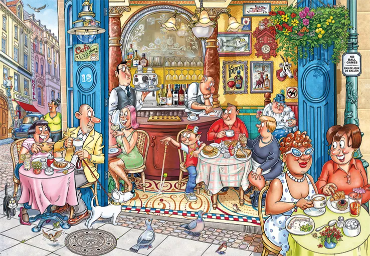Pusle "Wasgij Mystery 18: Grabbing a Quick Bite" 1000 tk-108 Jigsaw Puzzles-Brain Games OÜ