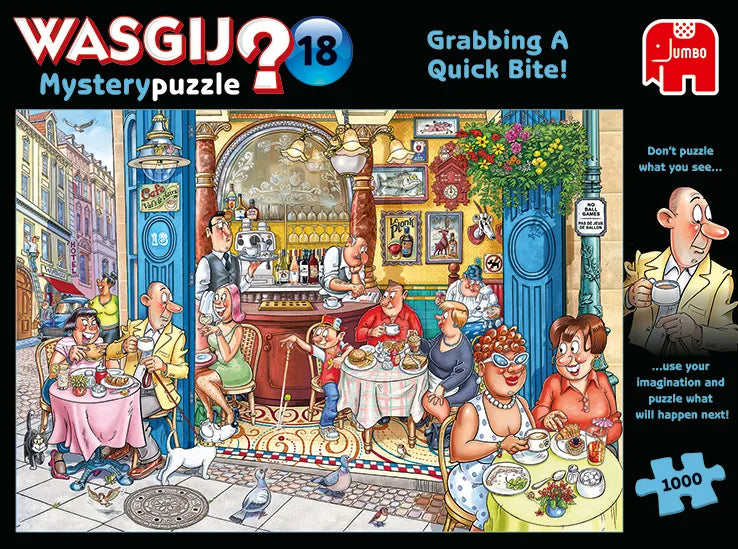 Pusle "Wasgij Mystery 18: Grabbing a Quick Bite" 1000 tk-108 Jigsaw Puzzles-Brain Games OÜ