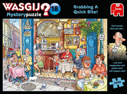 Pusle "Wasgij Mystery 18: Grabbing a Quick Bite" 1000 tk-108 Jigsaw Puzzles-Brain Games OÜ