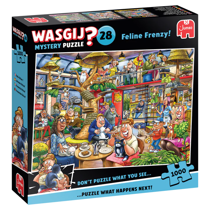 Pusle "Wasgij Mystery 28 - Feline Frenzy!" 1000 tk-108 Jigsaw Puzzles-Brain Games OÜ