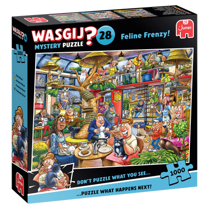 Pusle "Wasgij Mystery 28 - Feline Frenzy!" 1000 tk-108 Jigsaw Puzzles-Brain Games OÜ