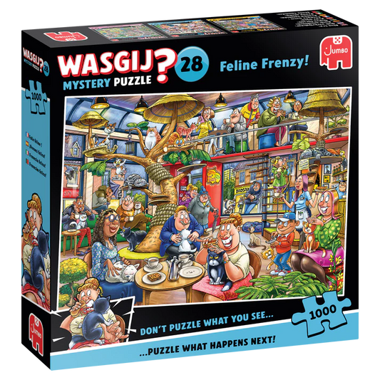 Pusle "Wasgij Mystery 28 - Feline Frenzy!" 1000 tk-108 Jigsaw Puzzles-Brain Games OÜ