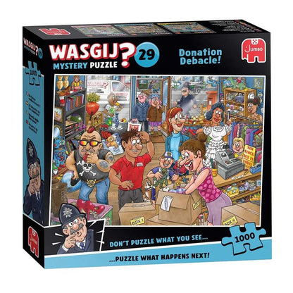 Pusle "Wasgij Mystery 29 - Donation Debacle!" 1000 tk-108 Jigsaw Puzzles-Brain Games OÜ