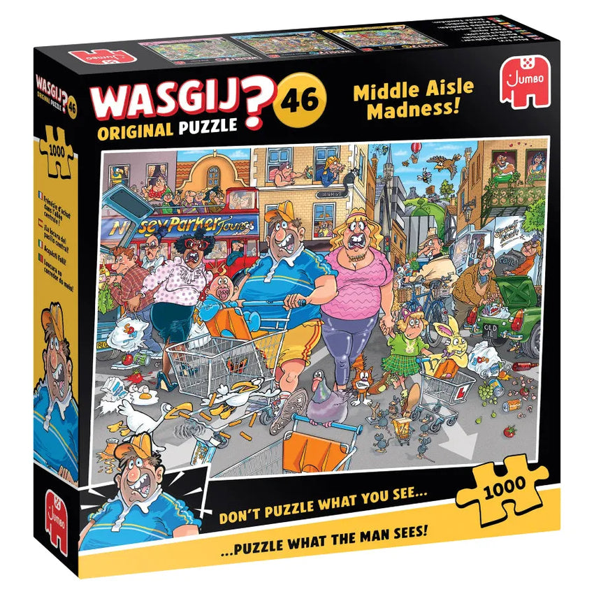 Pusle "Wasgij Original 46 - Middle Aisle Madness!" 1000 tk-108 Jigsaw Puzzles-Brain Games OÜ