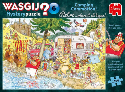 Pusle "Wasgij Retro 6 Camping Commotion" 1000 tk-108 Jigsaw Puzzles-Brain Games OÜ
