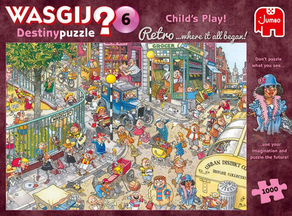 Pusle "Wasgij Retro Destiny 6 Child's Play" 1000 tk-108 Jigsaw Puzzles-Brain Games OÜ