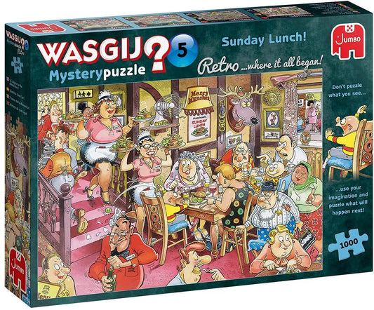 Pusle "Wasgij Retro Mystery 5: Sunday Lunch" 1000 tk-108 Jigsaw Puzzles-Brain Games OÜ