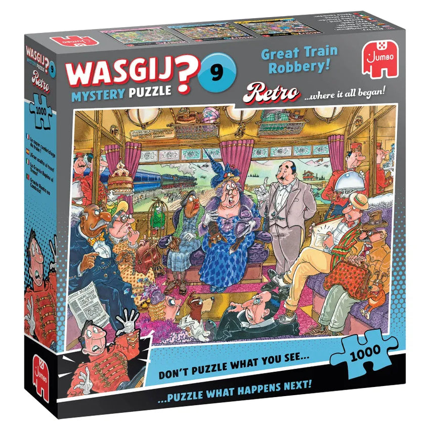 Pusle "Wasgij Retro Mystery 9 - Great Train Robbery!" 1000 tk-108 Jigsaw Puzzles-Brain Games OÜ
