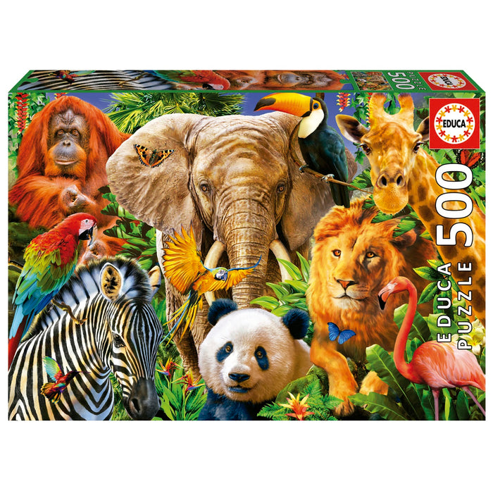 Pusle "Wild Animal Collage" 500 tk