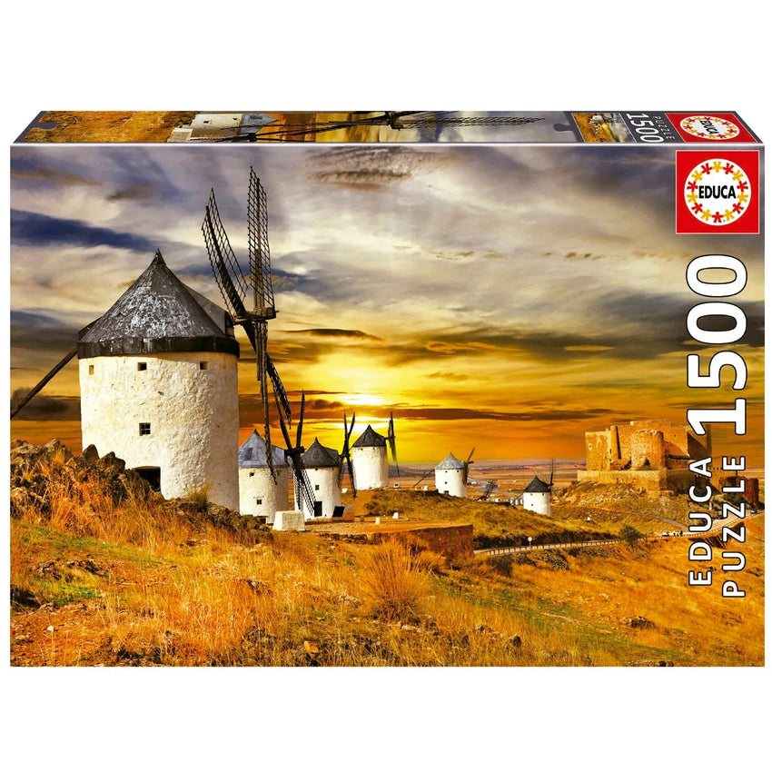 Pusle "Wind Mills, Consuegra" 1500 tk-w008 WHSX Jigsaw Puzzles-Brain Games OÜ