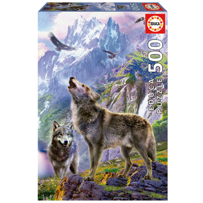 Pusle "Wolves in the rocks" 500 tk-w008 WHSX Jigsaw Puzzles-Brain Games OÜ