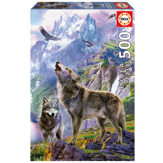 Pusle "Wolves in the rocks" 500 tk-w008 WHSX Jigsaw Puzzles-Brain Games OÜ