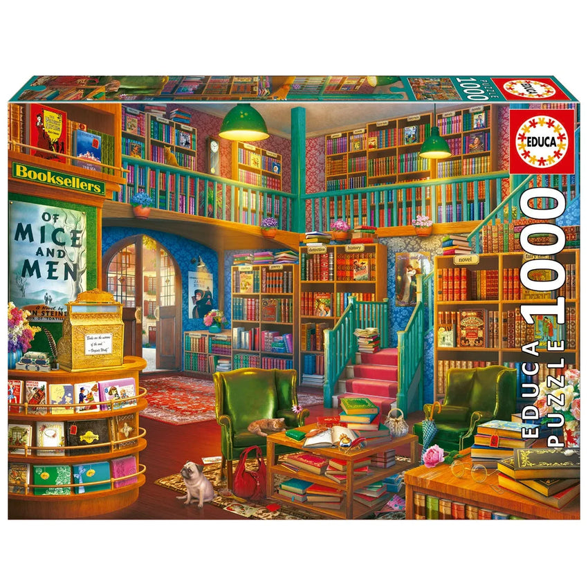 Pusle "Wonderful Bookshop" 1000 tk-w008 WHSX Jigsaw Puzzles-Brain Games OÜ