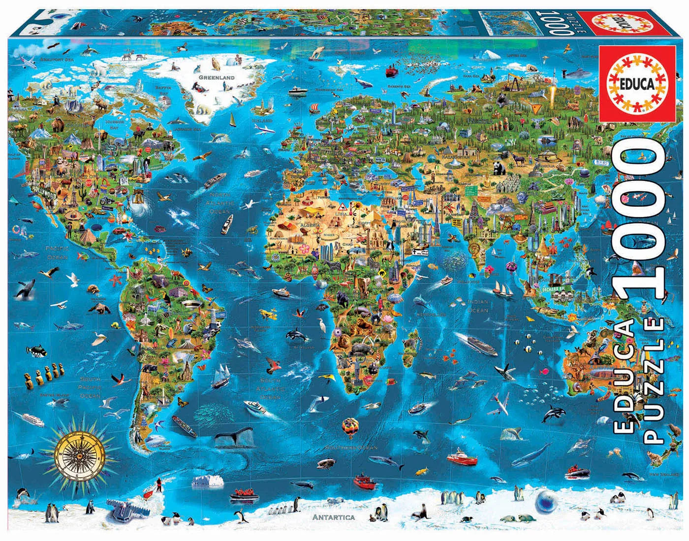 Pusle "Wonders of The World" 1000 tk-w008 WHSX Jigsaw Puzzles-Brain Games OÜ
