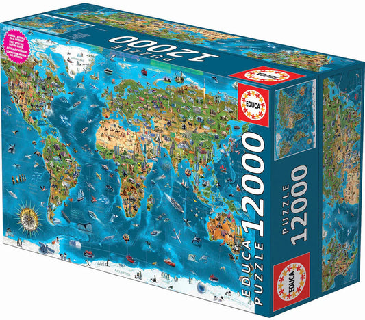 Pusle "Wonders of The World" 12000 tk-w008 WHSX Jigsaw Puzzles-Brain Games OÜ