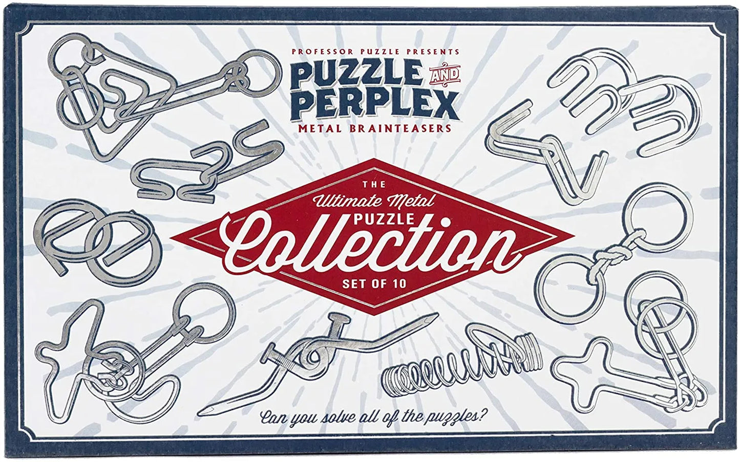 Puzzle and Perplex: Set of 10 Metal Puzzles-w111 WHS Creativity & Brain Teasers-Brain Games OÜ